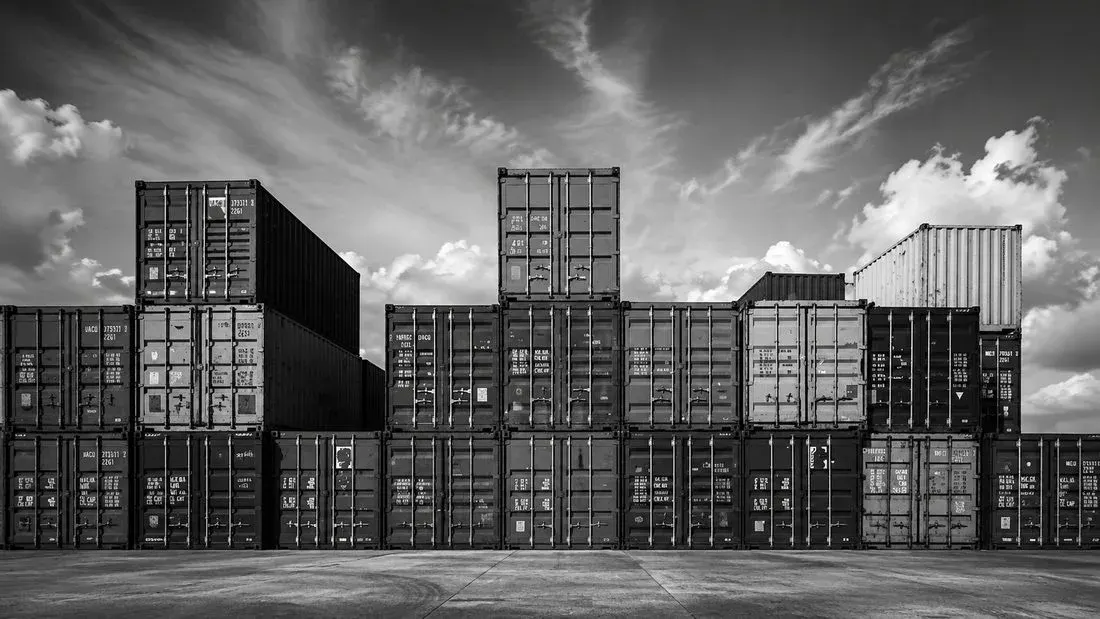 Cargo Container stacked on each other 
